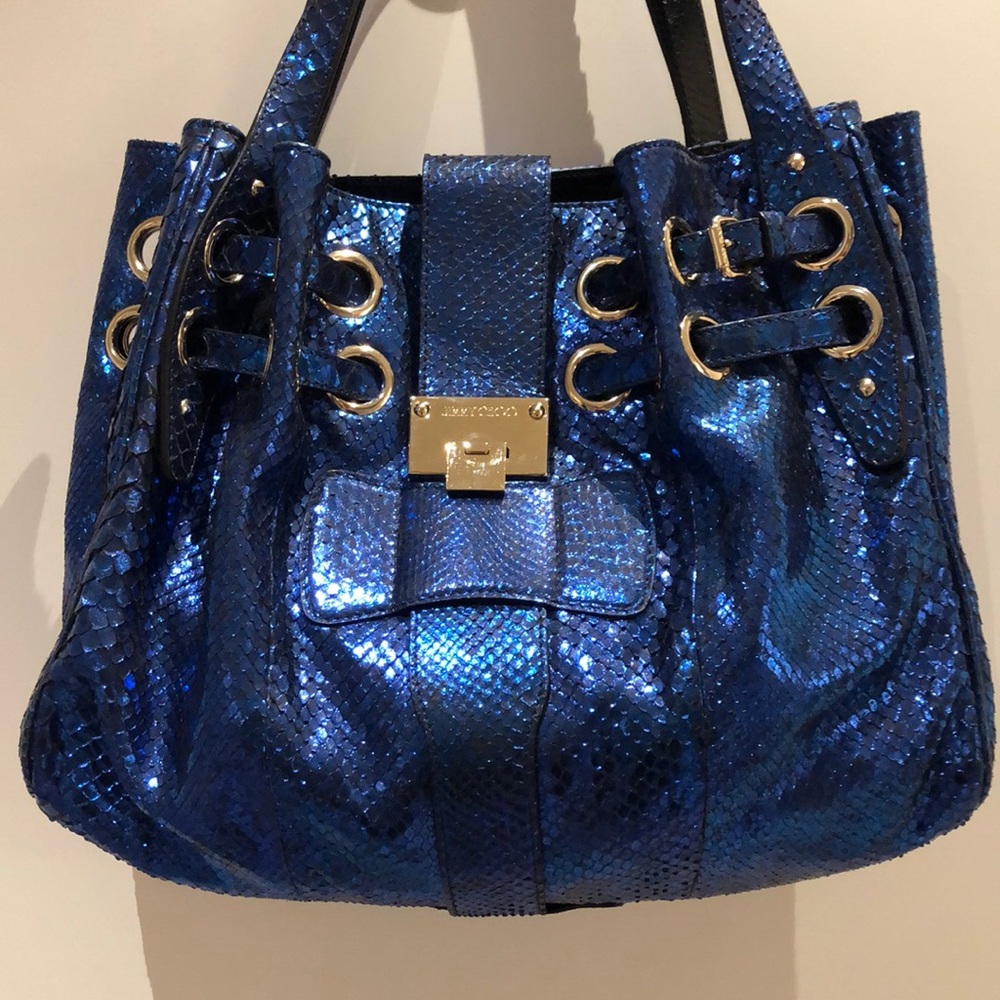 🍒HP🍒 Jimmy Choo genuine snake Ramona tote